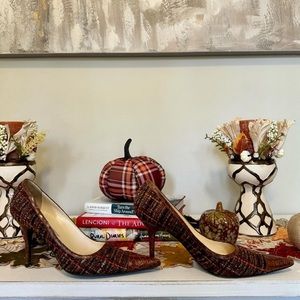 Dolce & Gabbana Tweed and Leather Pointed Heels